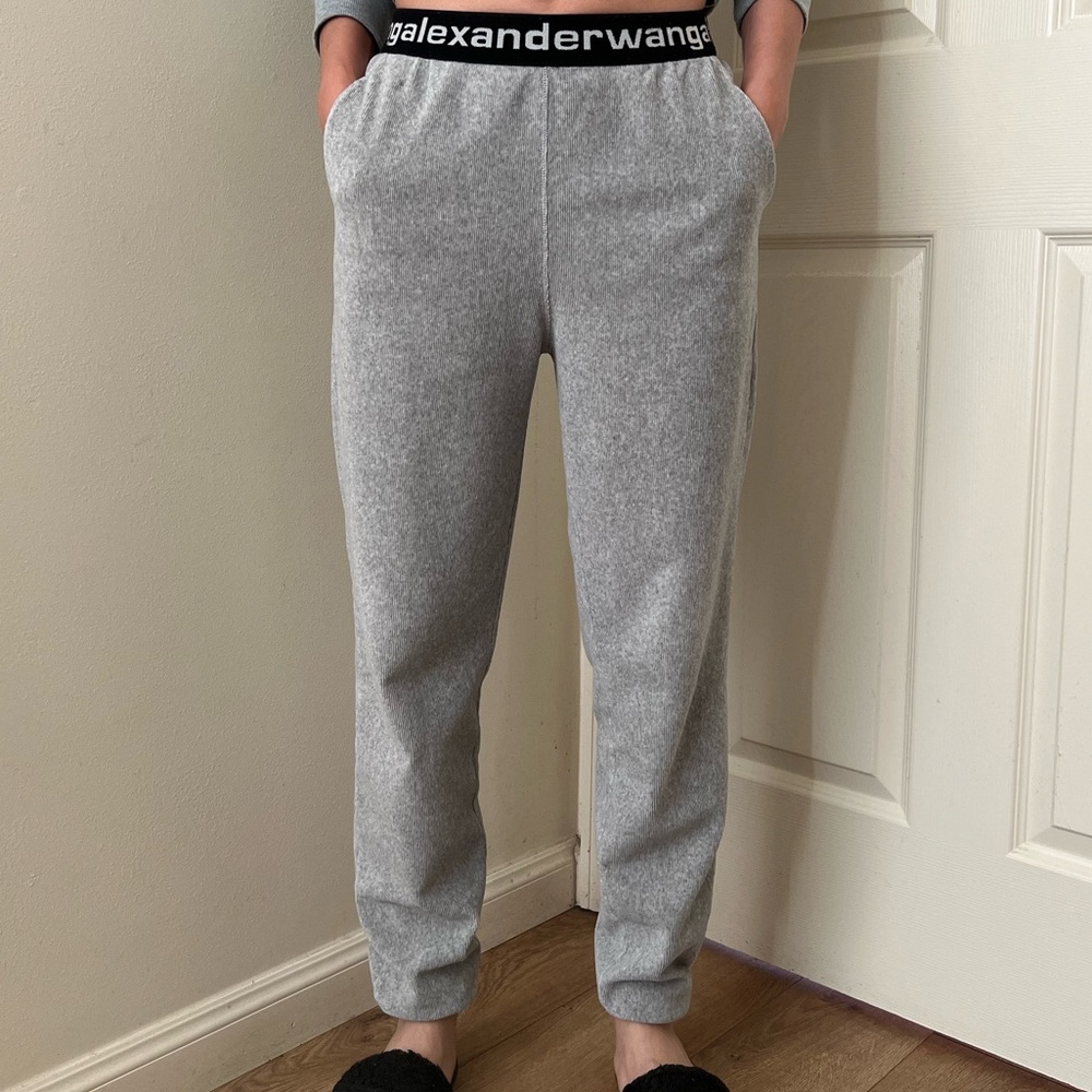 Elastic logo Joggers Stretchy Corduroy.